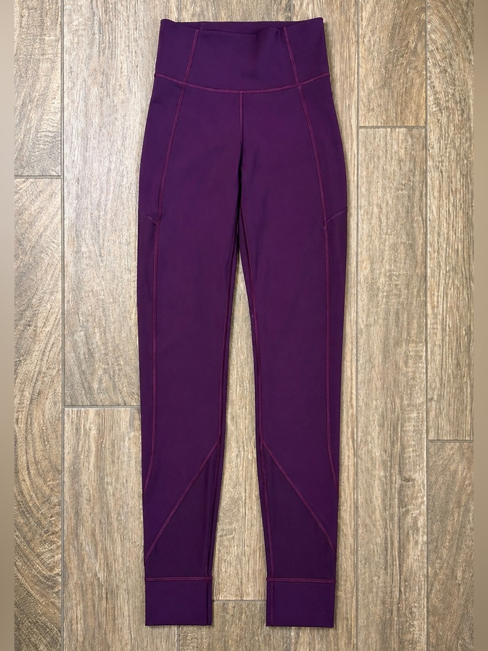 Lululemon Hot Like Agni Pant Darkest Magenta Purple Mesh Leggings Size 4 - Picture 8 of 15